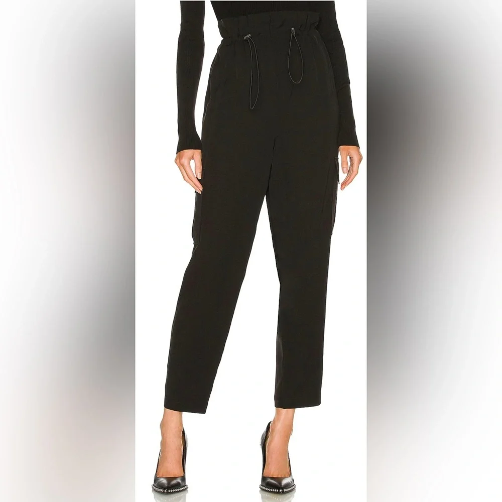 REVOLVE h:ours Shaye Paperbag Cargo Pant in Black - Picture 2 of 5